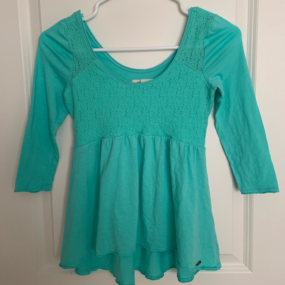 Hollister Long Sleeve Babydoll Top